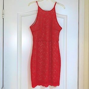 Soprano ORANGE high neck dress - size XL - Fits like a M/L